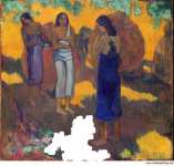 Gauguin Paul Three Tahitian Women Against a Yellow Background  - Hermitage